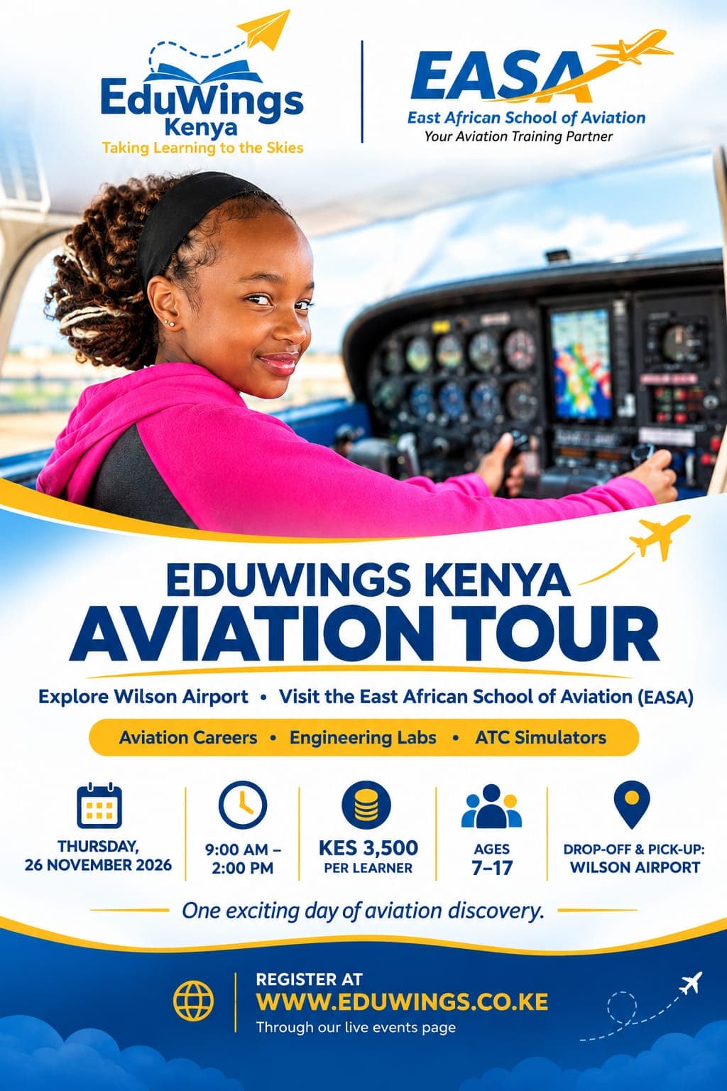 EduWings Kenya Aviation Tour event poster